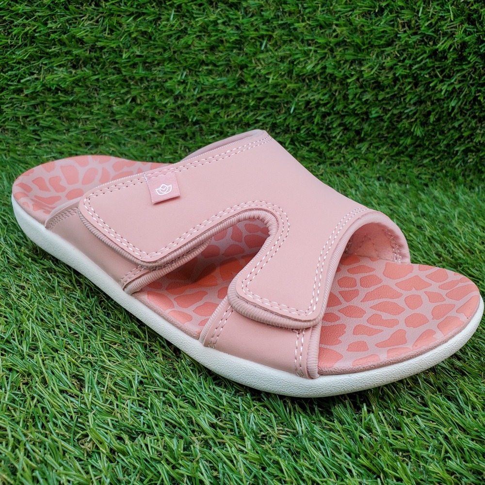 Spenco Kholo SIZE 6 Women's Orthotic Comfort Slide Sandals Giraffe Pink
